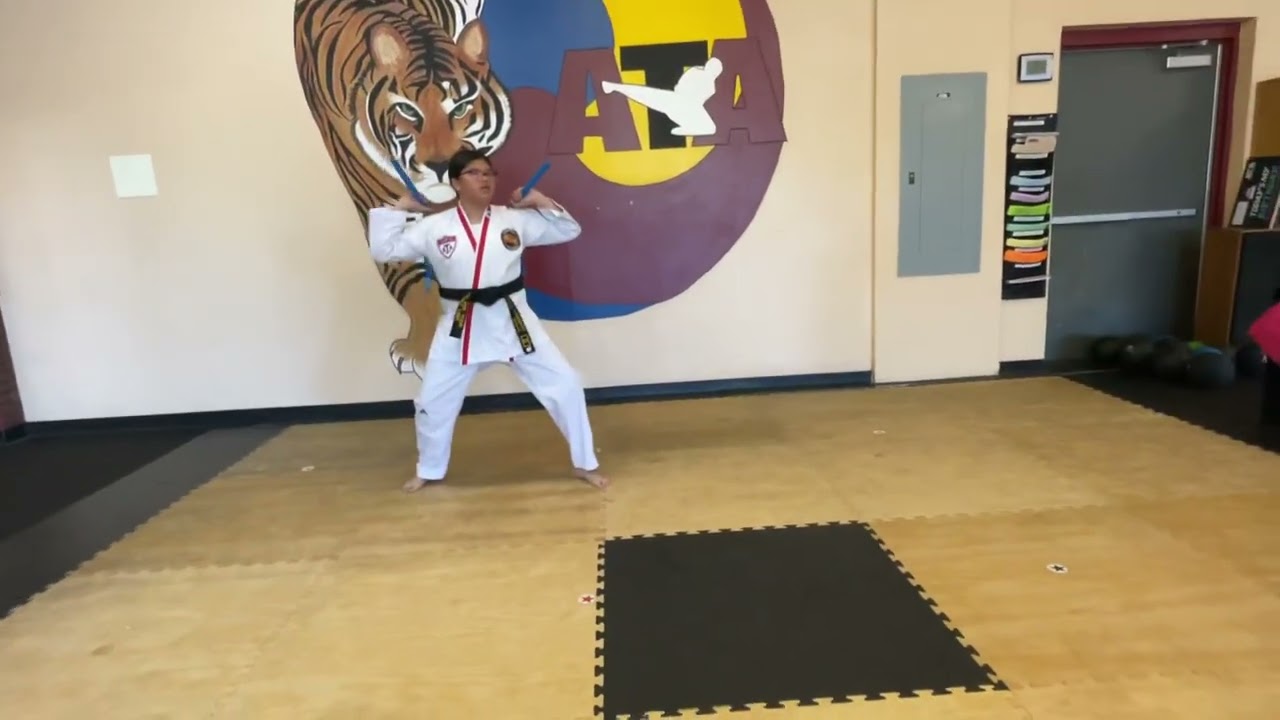 ATA Color Belt Double Ssahng Jeol Bong Form (Double Nun Chucks)