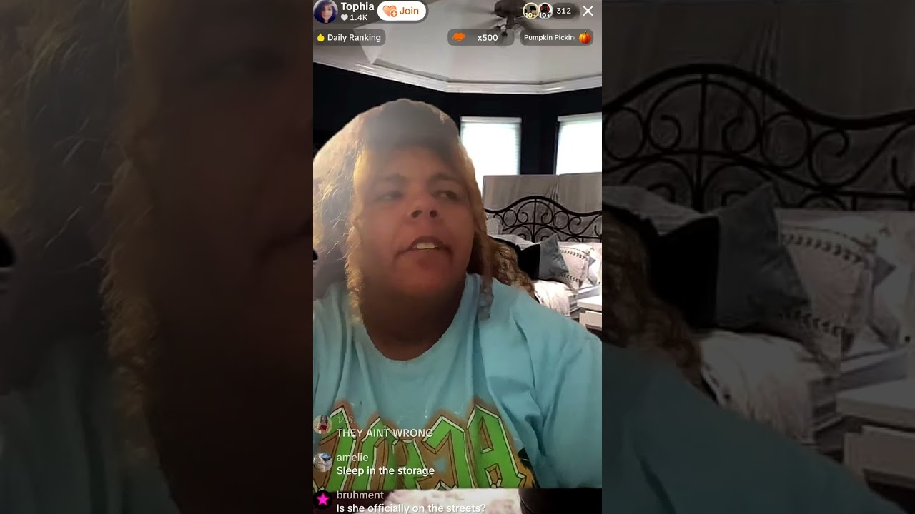 tophiachu live october 17 (2am live - kicked out of shelter rant)