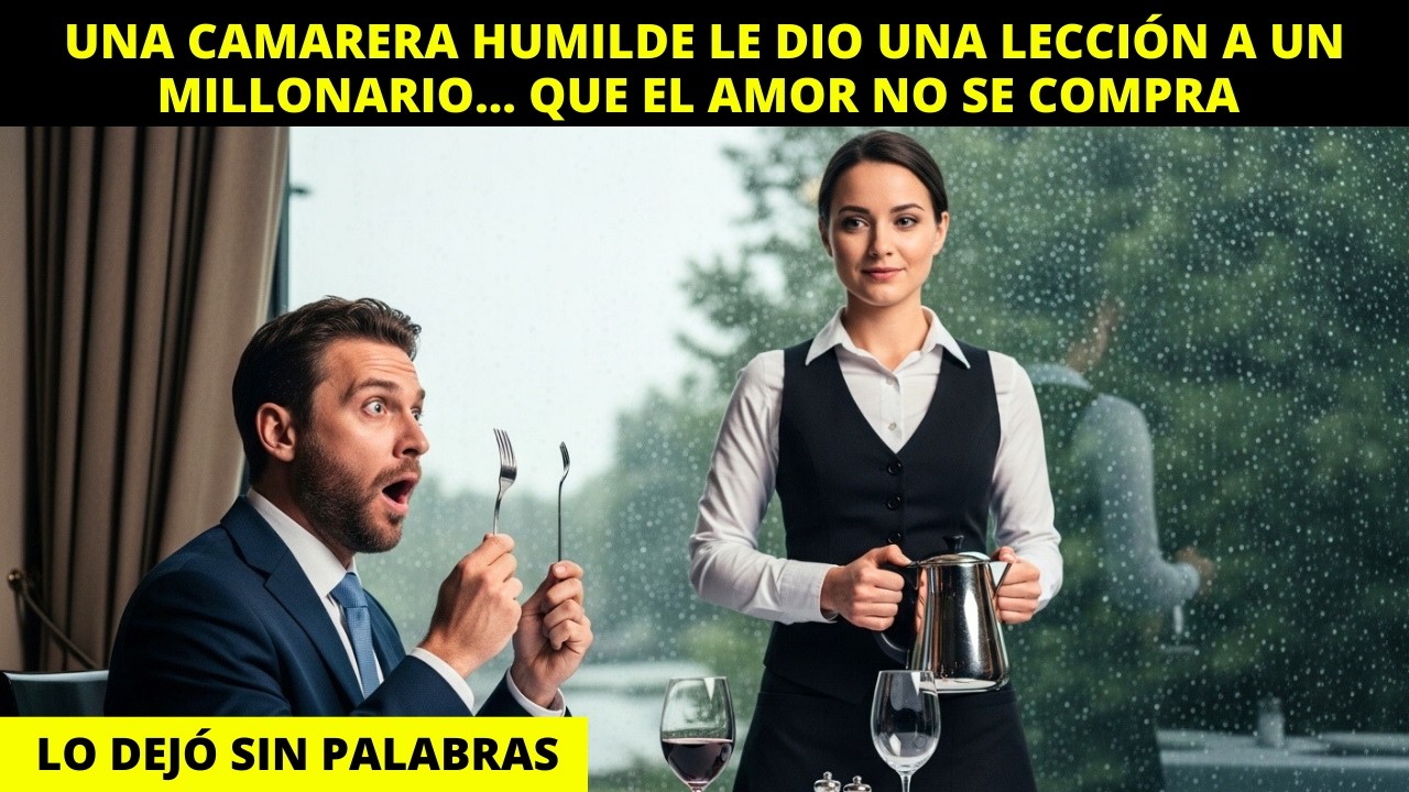 UNA CAMARERA HUMILDE LE DIO UNA LECCIÓN A UN MILLONARIO… QUE EL AMOR NO SE COMPRA