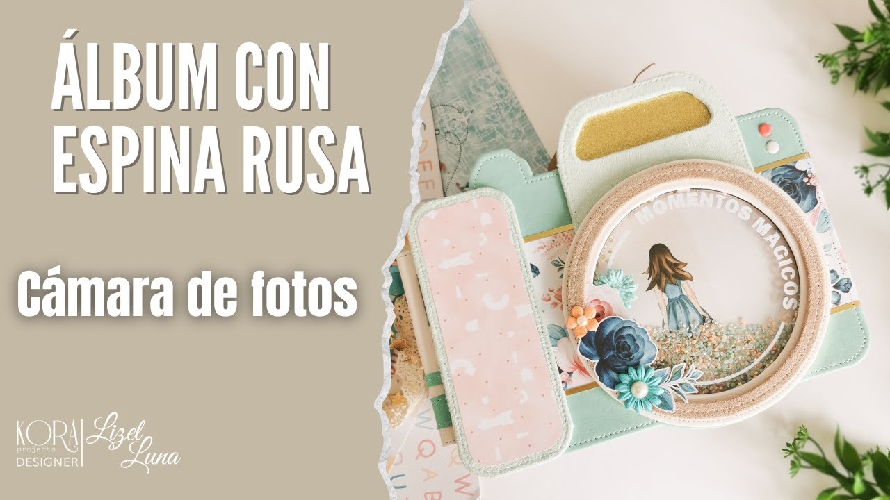 Cómo hacer espina rusa en el Álbum Cámara de fotos. Kora Projects. Scrapbooking