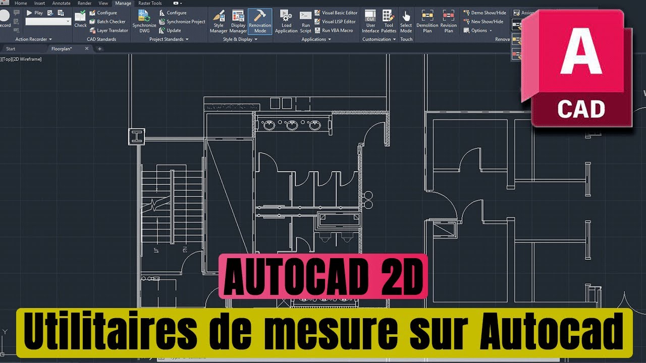 Les UTILITAIRES de MESURE sur AutoCAD 2D