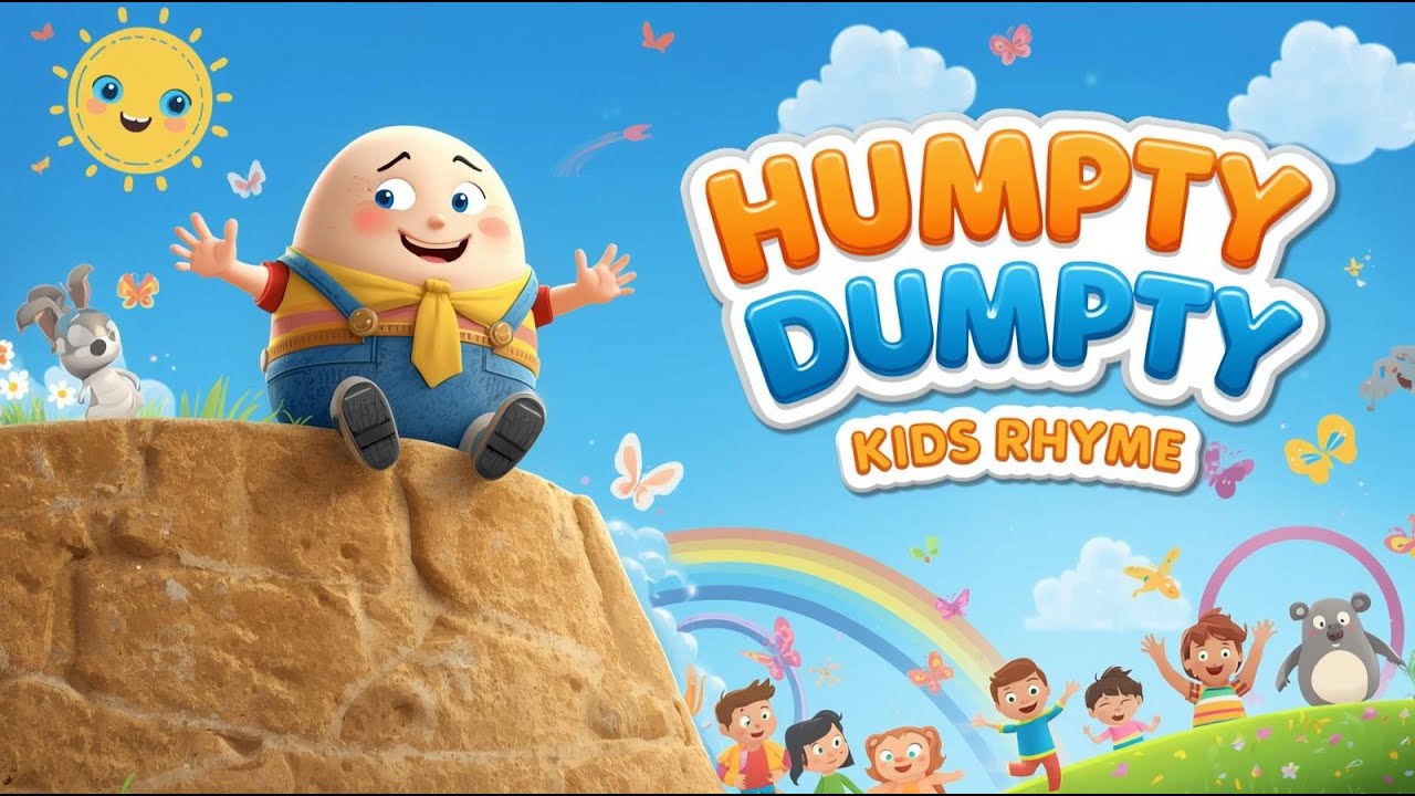 “Humpty Dumpty Hindi Rhyme | Fun & Energetic Kids Poem | 2 Minute Nursery Rhyme for Children”