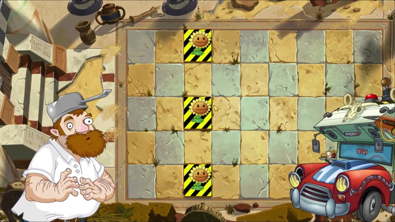 Прохождение игры Plants vs. Zombies древний египет, с 14 по 19 уровень.