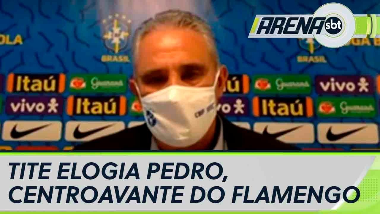 Tite elogia Pedro, do Flamengo, e destaca integra&ccedil;&atilde;o com sele&ccedil;&otilde;es de base | Arena SBT (26/10/20)