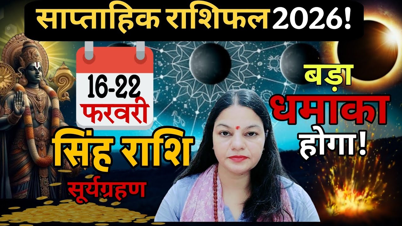 सिंह राशि| 16 से 22 फरवरी 2026| साप्ताहिक सिंह राशिफल| Weekly Singh rashifal |Saptahik Rashifal 