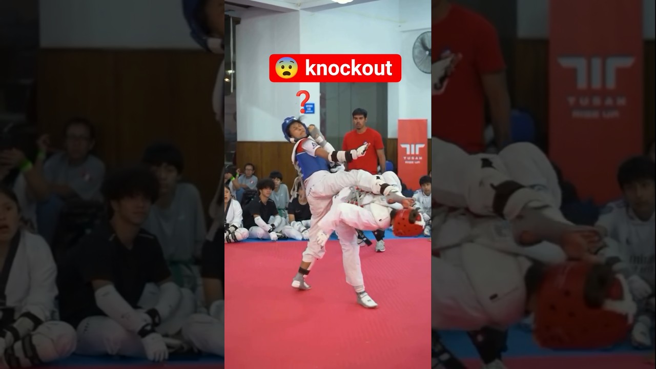 Taekwondo knockout fight 🤯 #knockout #kick #fighter #taekwondo #martialarts #sports #viralvideos
