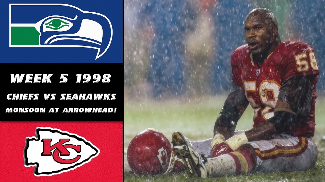 1998 Chiefs vs Seahawks - Week 5 SNF - Full Game + Rain Delay