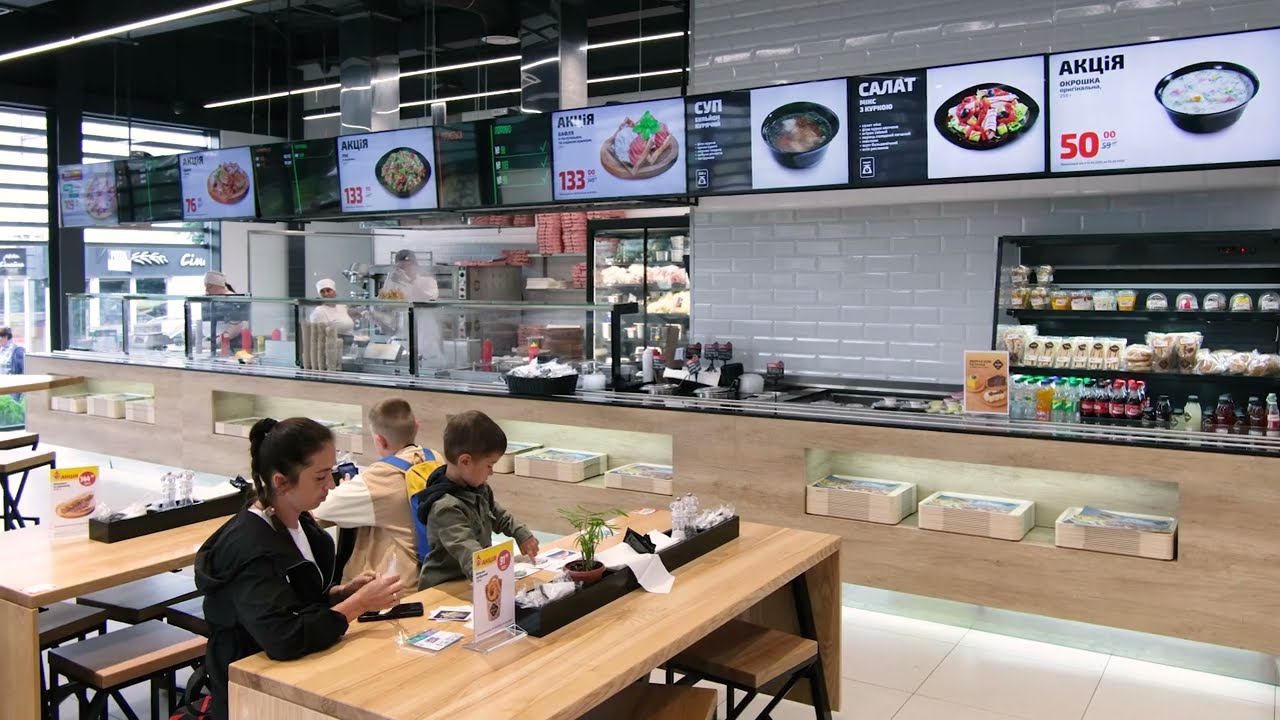 Fast-food equipment line/ Сервісна лінія обладнання для приготування та продажу різноманітних страв
