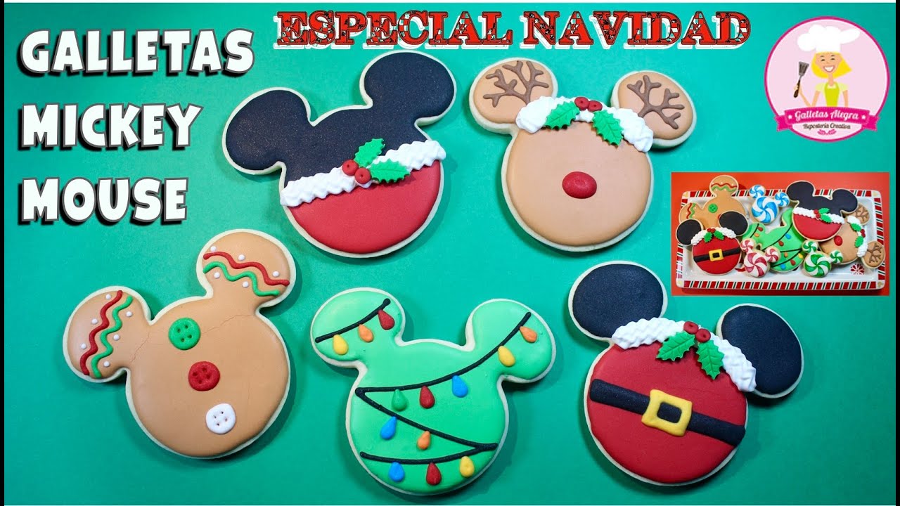 GALLETAS NAVIDEÑAS DE MICKEY MOUSE  | NAVIDAD🎄| ROYAL ICING | GALLETAS ALEGRA