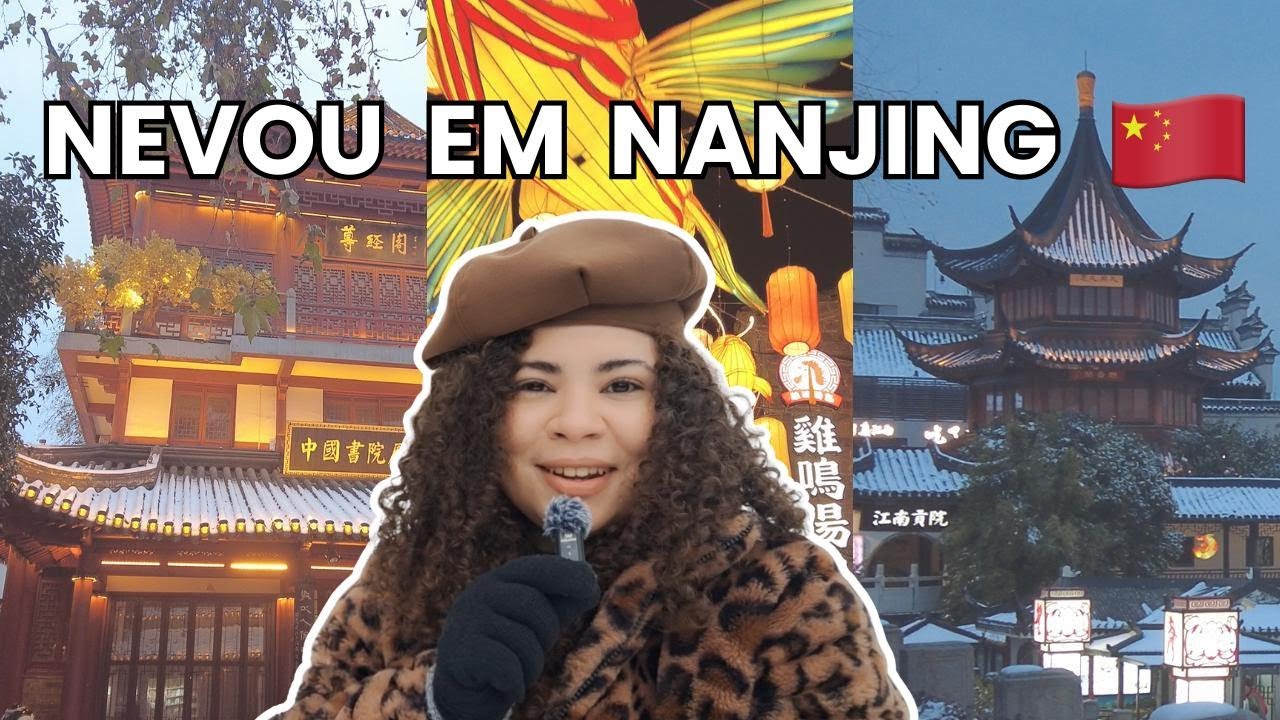 SOZINHA NA CHINA 🇨🇳 | neve em Nanjing, passeio e hotpot