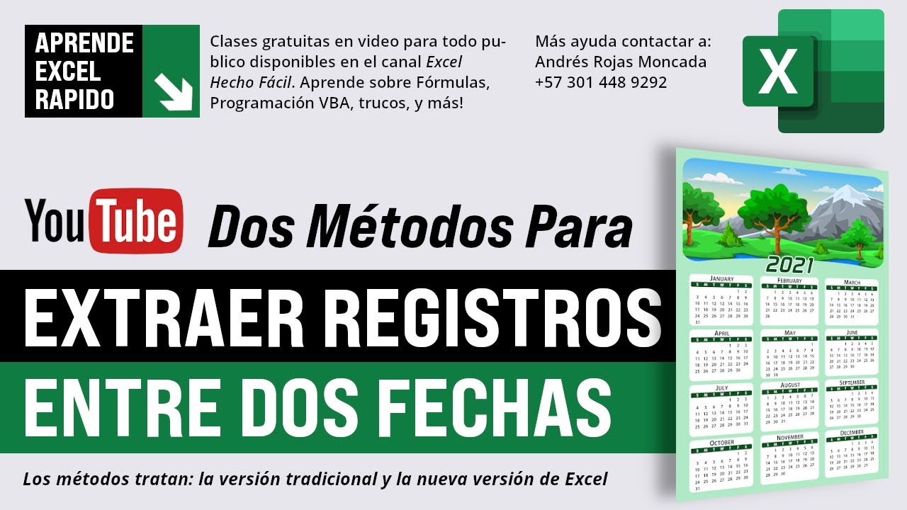 Filtrar o Extraer Registros entre Dos Fechas - (Dos Métodos)