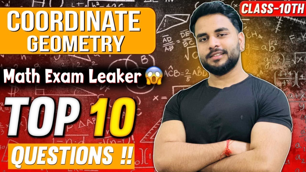 Coordinate geometry🔥 Class 10 Maths | Chapter 7 Most Important Questions | Board Exam 2026