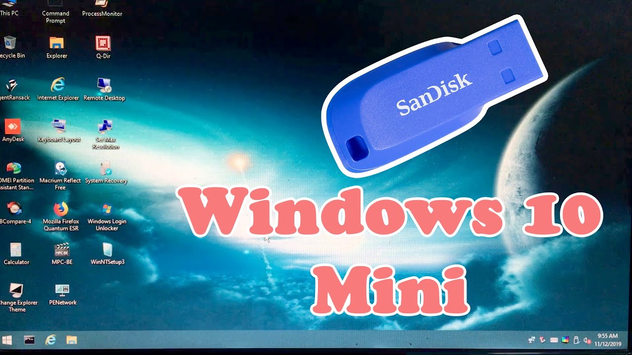 Windows 10 Mini работает на вашем USB