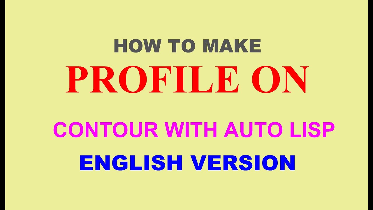 HOW TO MAKE PROFILE ON CONTOUR MAP | AutoCAD