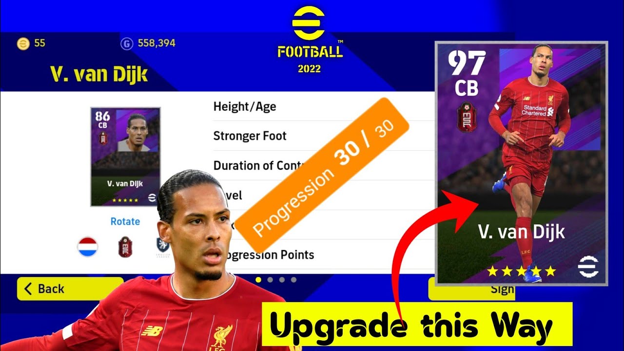 Van Dijk Max Rating Pes 2022 | Max Level | eFootball 2022 Mobile
