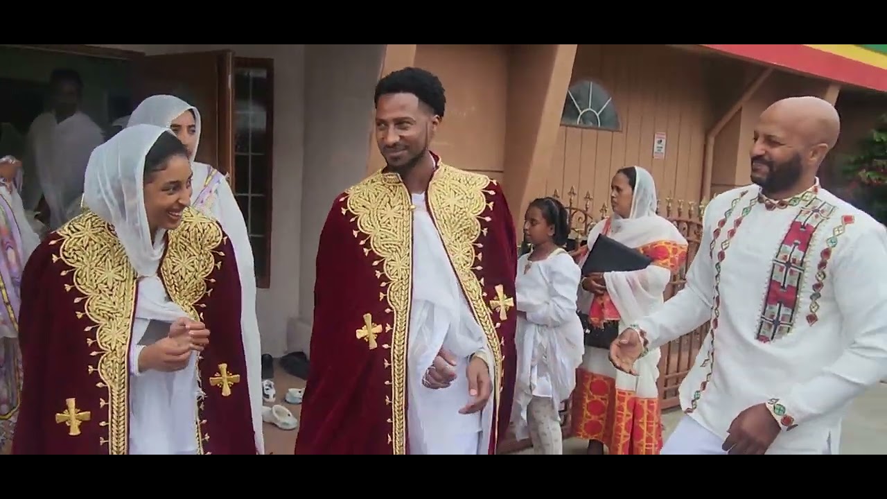 Oakland DMKM church members wedding. ደብራችን በጣም የምትወዳቸውን አገልጋዮችዋን ሚኪና ቃልን ስንድር።