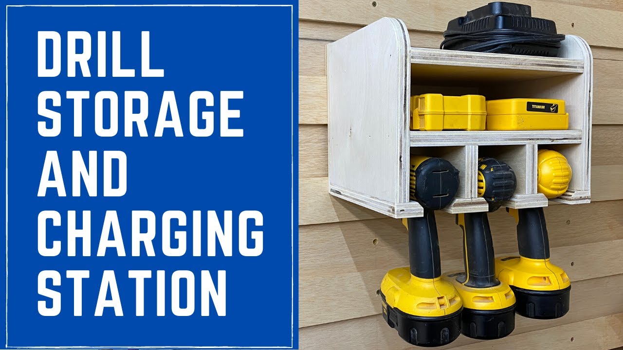 DIY Cordless Drill Storage and Charging Station