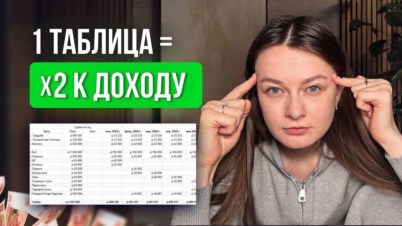 Тебе нужна всего ОДНА таблица, чтобы вырасти в доходе уже через месяц