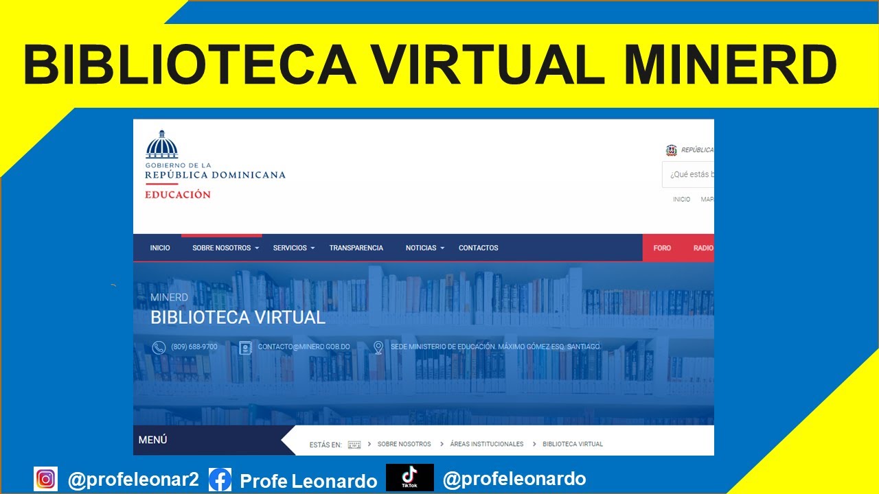 BIBLIOTECA VIRTUAL DEL MINISTERIO DE EDUCACION MINERD