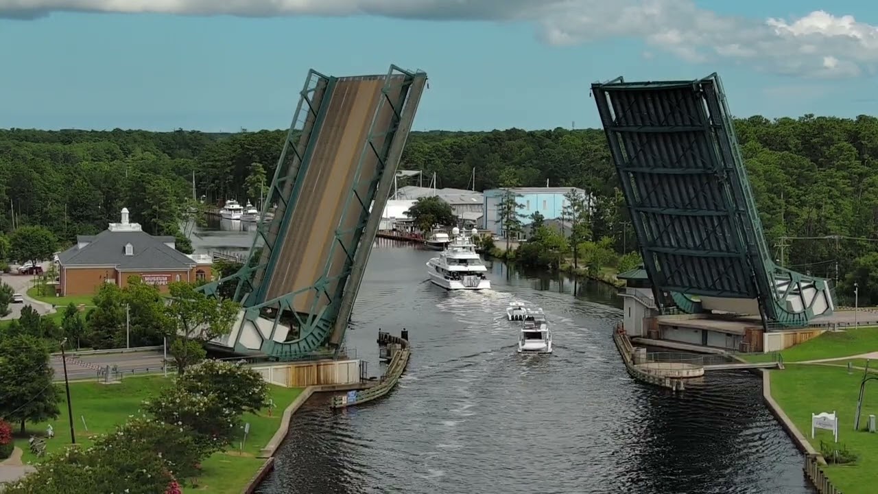 The Great Bridge Locks on the Intercostal Waterway #drone #evoliteplus #autelrobotics #summer #water