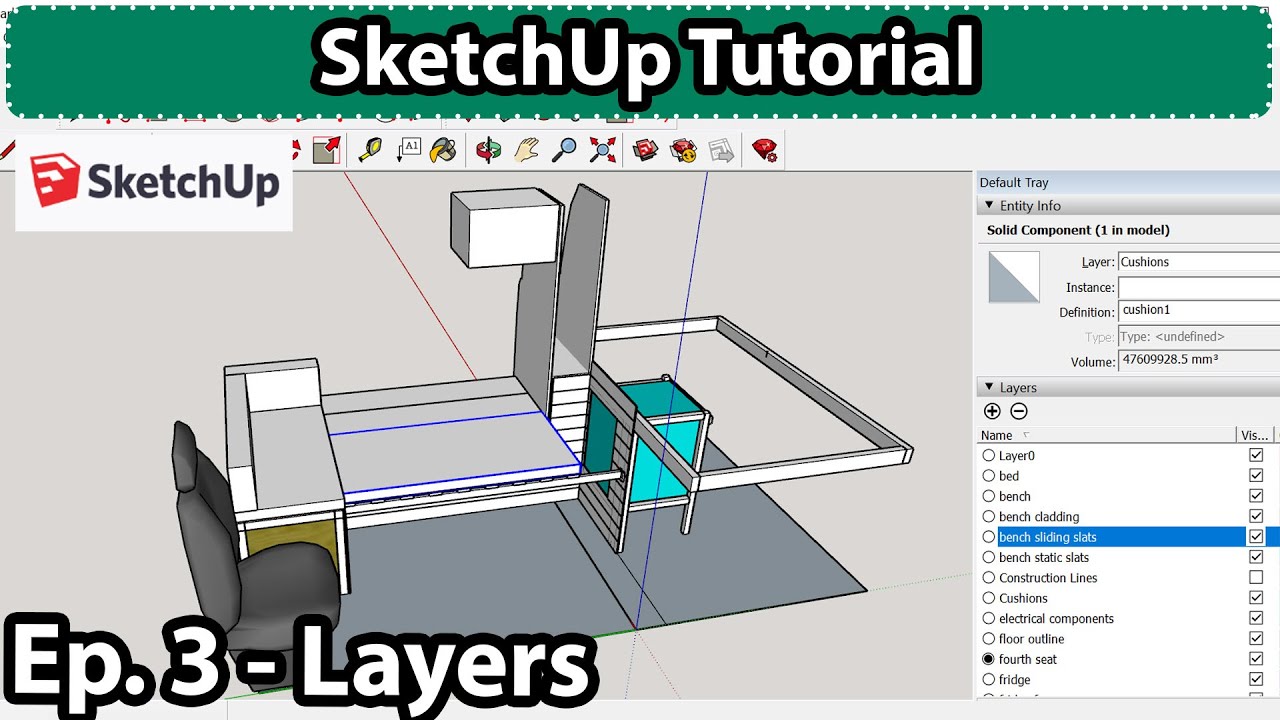 How to Use Layers in SketchUp // Van Life Design // SketchUp Tutorial Ep.3