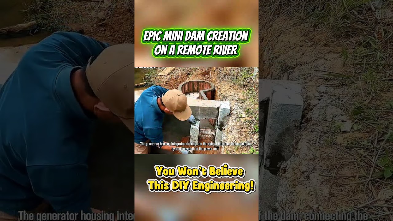 Epic Mini DAM Built on a Remote River – Incredible DIY Engineering!