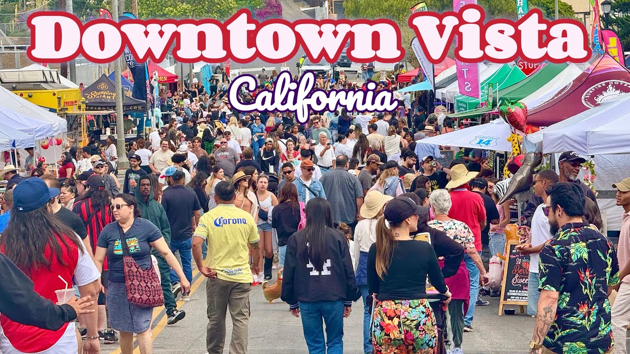 Vista California Walking Tour 🌴Strawberry Festival 🍓 [4K]