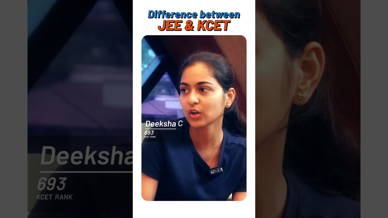 🎯 JEE vs KCET: What&rsquo;s the Difference? 🤔 | KCET 2025 Topper Deeksha C Explains 🏆📚 #kcet #jee
