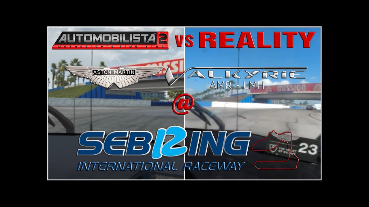 Automobilista 2 vs Reality | Aston Martin Valkyrie GTP @ Sebring International Raceway