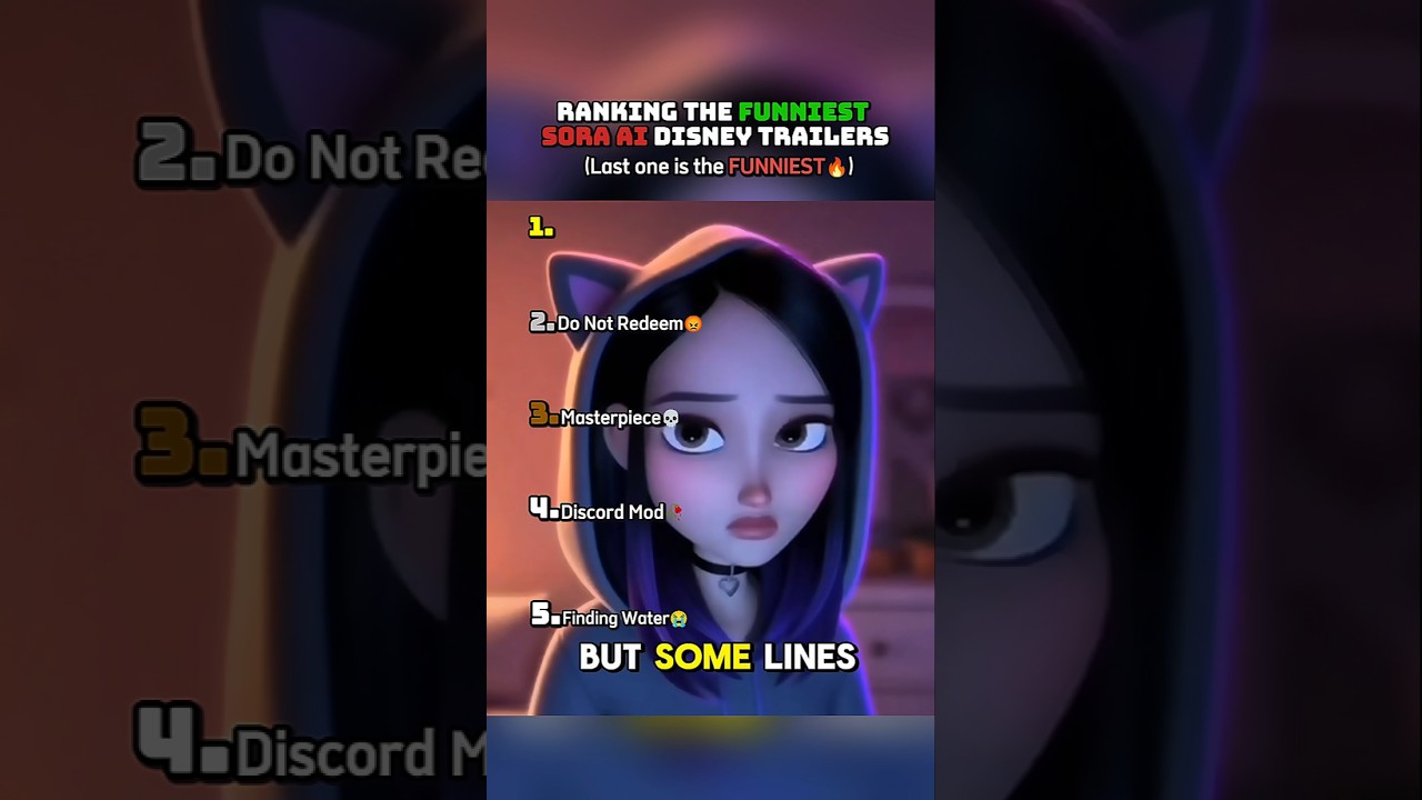 Рейтинг самых смешных трейлеров Disney с SORA AI 😭🙏 #шорты