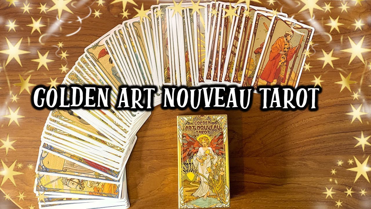 NEW! GOLDEN ART NOUVEAU TAROT CARDS REVIEW 🔮🌟 HONEST OPINION & DECK FLIP THROUGH