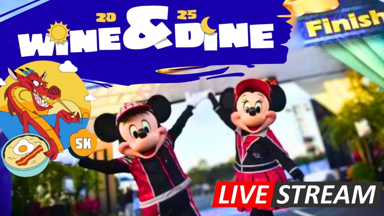 🔴LIVE🔴 RunDisney Wine and Dine 5K Race Course POV | Walk Disney World 2025
