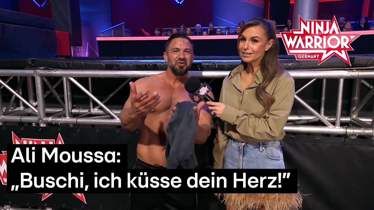 Ali Moussas s&uuml;&szlig;er Dank an Buschi 🥰 | Ninja Warrior Germany 2024