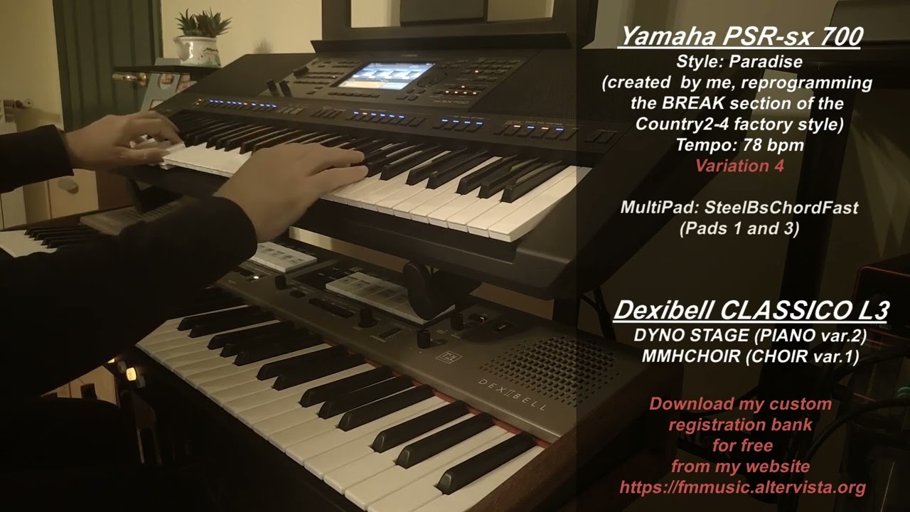 Theme from Paradise, by Phoebe Cates - Yamaha PSR-sx 700 and Dexibell Classico L3