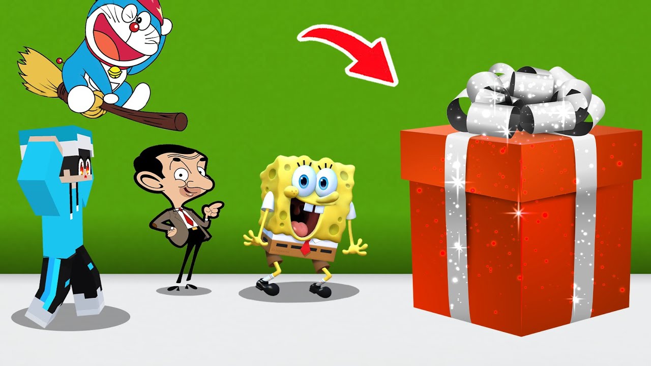 ماين كرافت لكن سوينا لسبونج بوب هديه عجيبه !!؟ 🎁😱