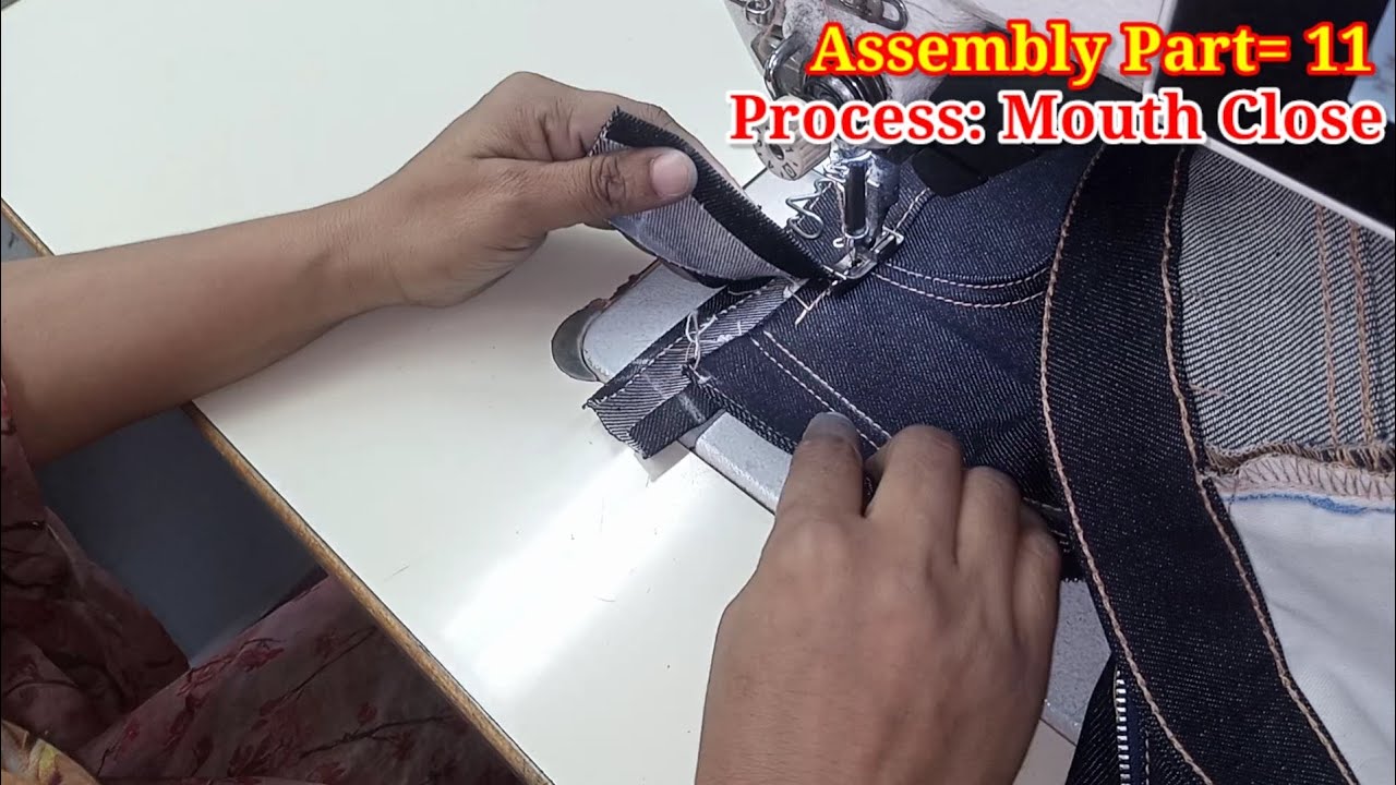 কিভাবে প্যান্টের মাউথ ক্লোজ করতে হয়?  pants Process Mouth Close. গার্মেন্টসে কিভাবে প্যান্ট তৈরি ?