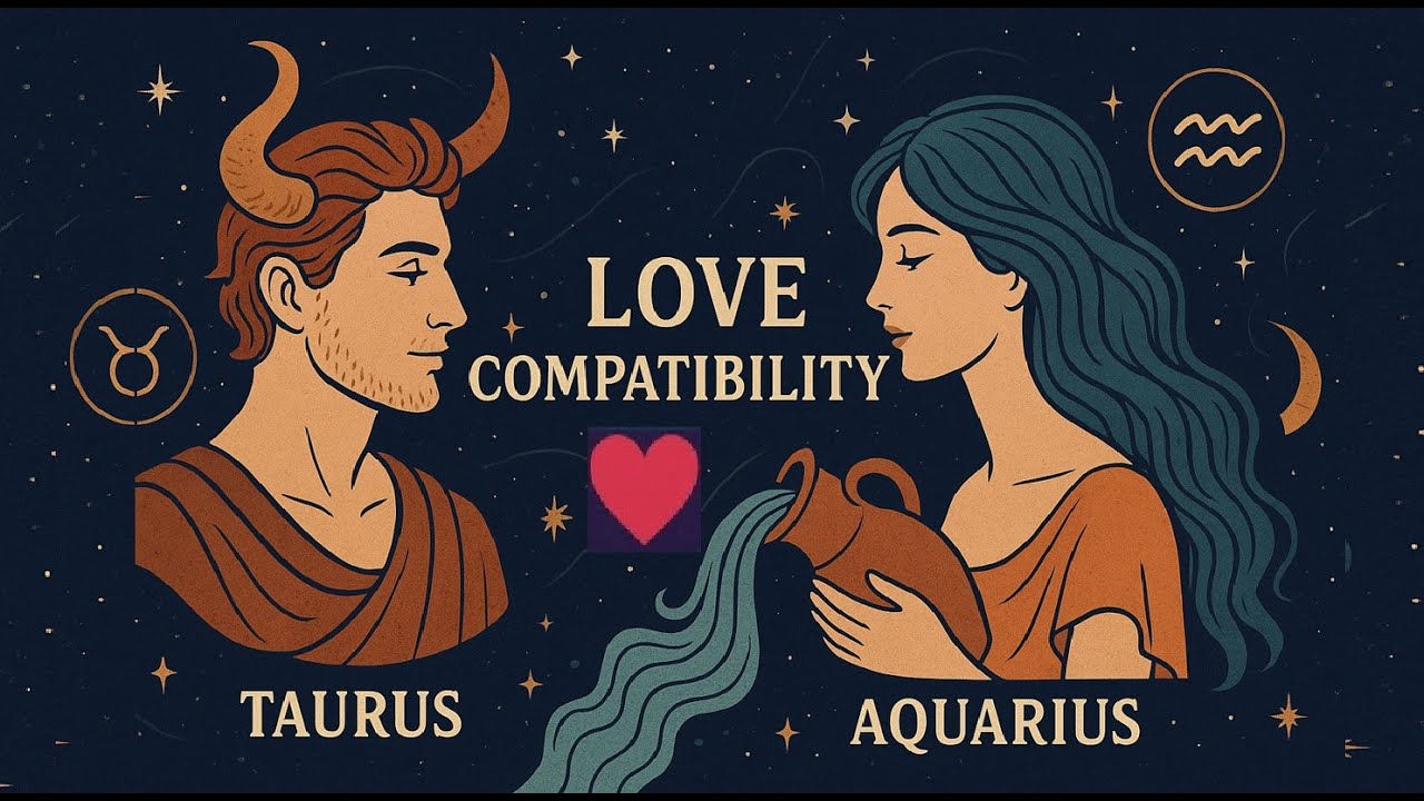 Taurus Man & Aquarius Woman Love Compatibility – Passion, Challenges, and Destiny