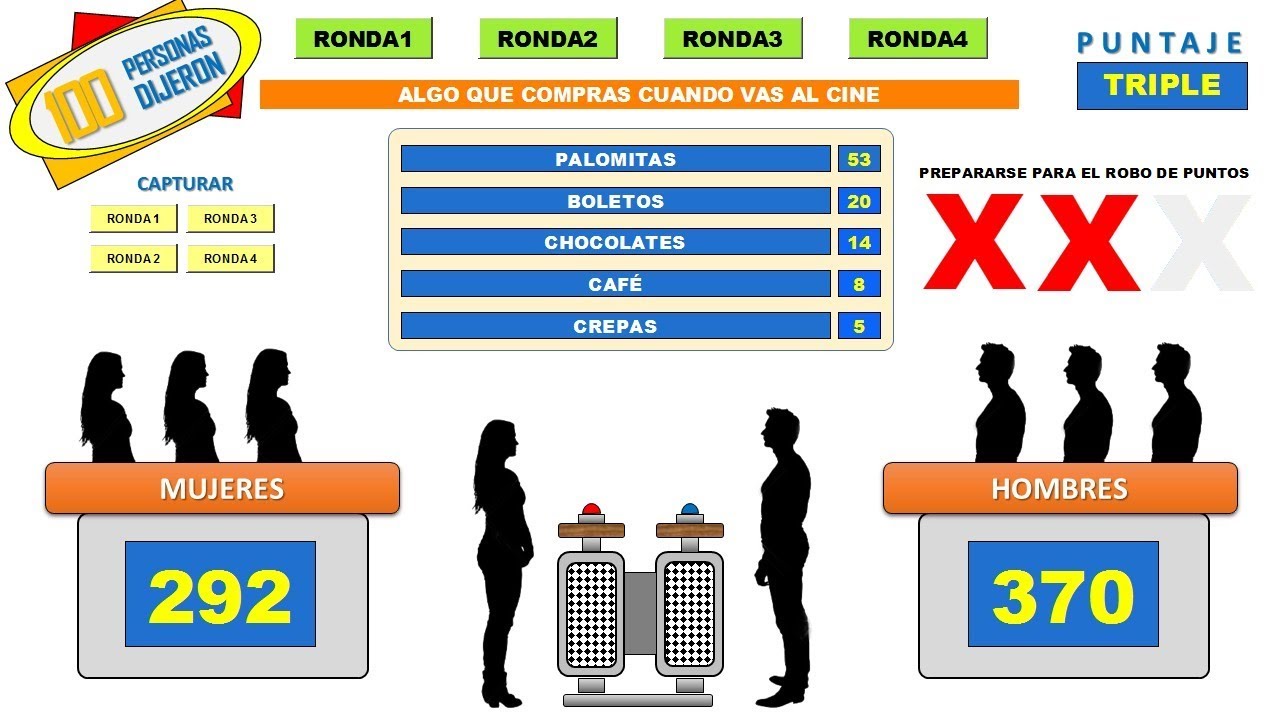100 (Mexicanos/Cristianos/Químicos/Matemáticos) Dijeron - Juego en PowerPoint con VBA (con sonidos!)