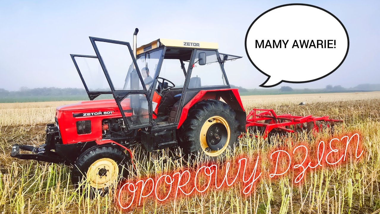 Awaria!!! Zetor 5011 nie stygnie - talerzowanie, gruberowanie , siew grochu - zdąrzyć przed deszczem