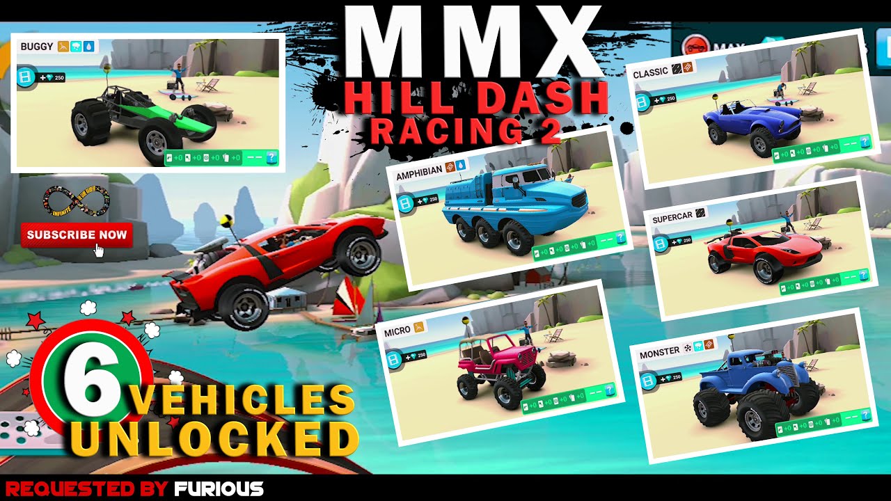 New gameplay I Unlock 6 new vehicles | MMX Hill Dash 2 Infinite | hill climbing games HD 2023