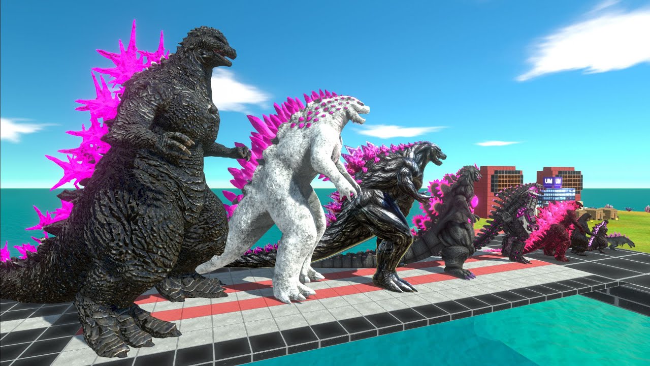 EVOLUTION of Evolved GODZILLA Minus One Size Comparison vs Team KING GHIDORAH GODZILLA ICE FROSTBITE