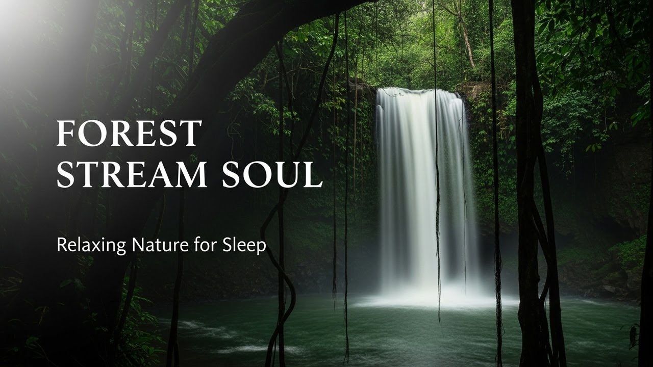 Calming Forest Ambience with Tranquil River Flow for Sleep Meditation Stress Relief and Calm Focus
