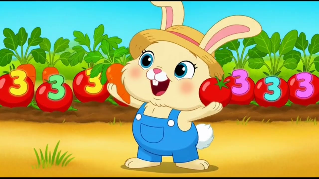Skoczek uczy liczyć do 3 🐰🌱 | Liczba 3 dla dzieci | Bajka edukacyjna w ogrodzie!