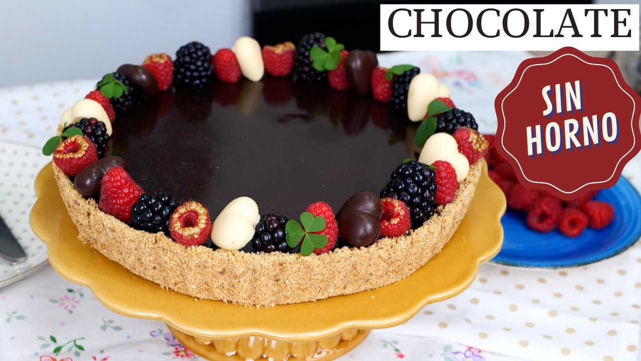 TARTA DE CHOCOLATE SIN HORNO ❤️🍫 | receta fácil. LaDulcepedia