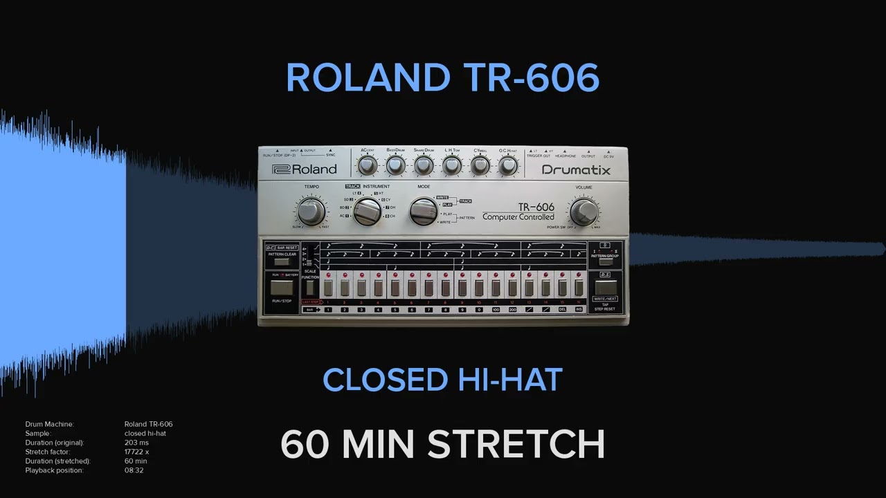 Roland TR-606 Closed Hi-Hat 1 (1 HOUR)