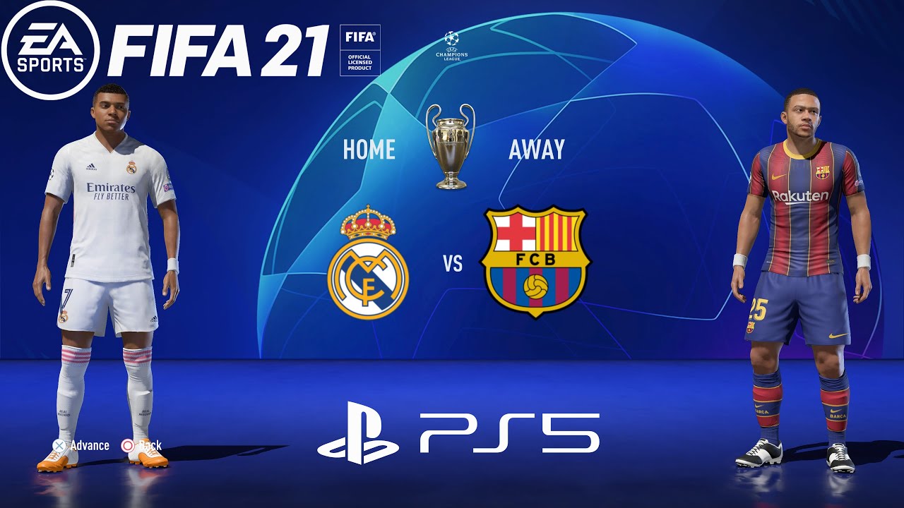 FIFA 21 PS5 | Real Madrid Vs Barcelona | Ft. Mbappe,Depay, Aguero | UEFA Champions League Final |