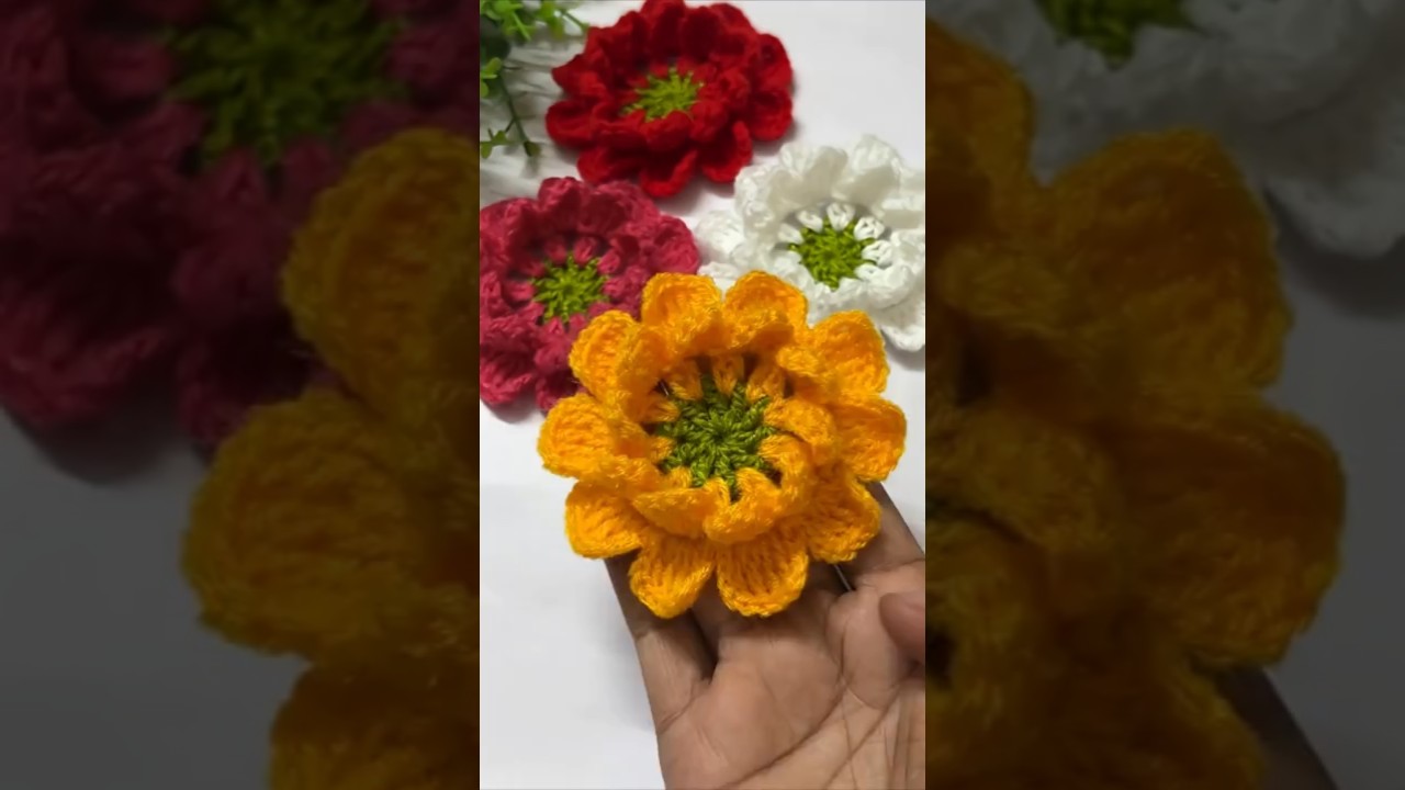 🌼Ух ты, потрясающе👌🏻💯Очень простой узор для вязания крючком цветка для начинающих🌼 #тренд #шорты ...