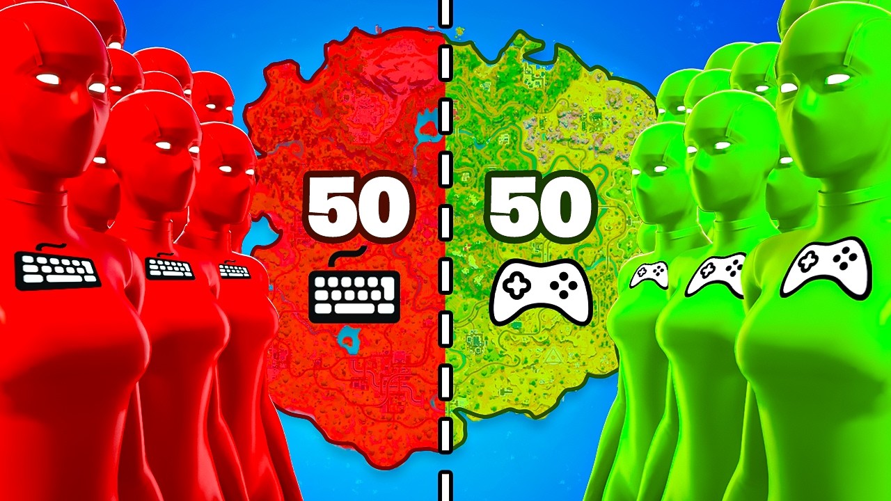 WOJNA 50 KLAWIATUR vs 50 PADOWCÓW w Fortnite!