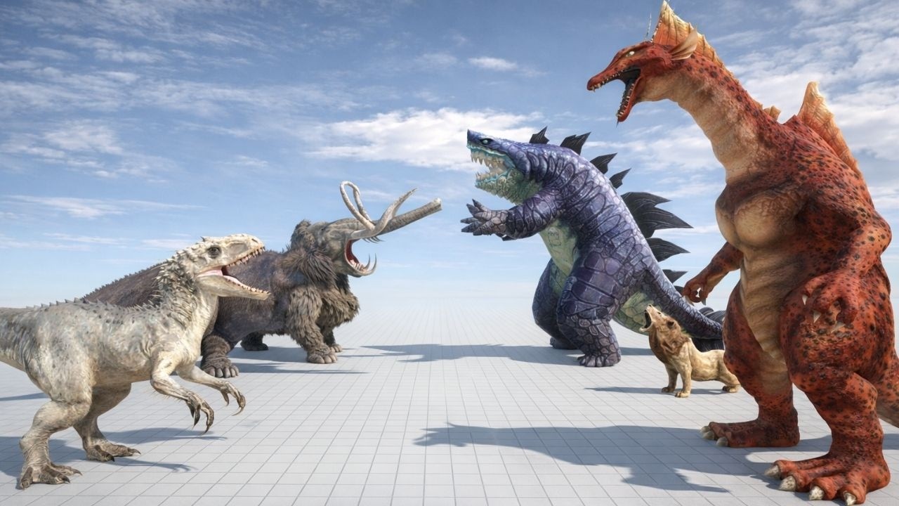 The Dark Cemetery War – Titans VS Kaijus - Animal Revolt Battle Simulator