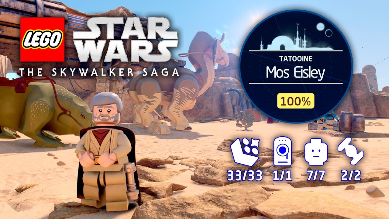 [Guía 100%] LEGO Star Wars The Skywalker Saga - Tatooine, Mos Eisley - Todos los coleccionables